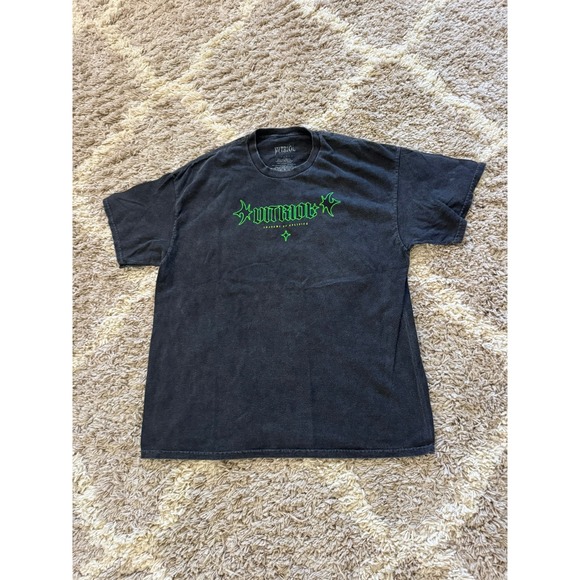Vitriol Other - Vitriol Shadows of Oblivion Graphic Tee Washed Black Neon Green XL